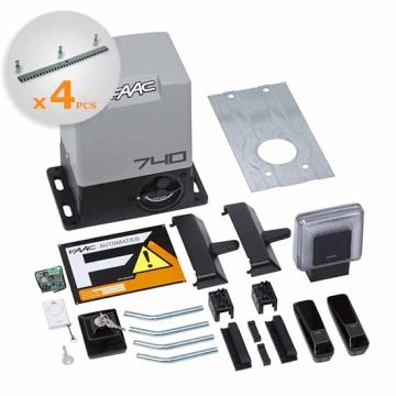 KIT DELTA2 Automazione scorrevole 500KG 230V + 4M Cremagliera zincata