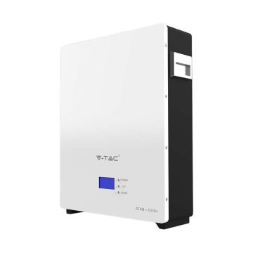 V-TAC batteria litio LFP accumulo impianto fotovoltaico 5.12Kwh LiFePO4 51.2V BMS integrato 100Ah  sku 11448 AT48-100H