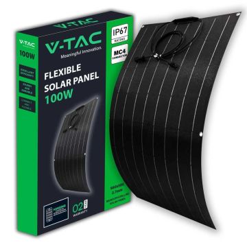 V-TAC VT-10100 pannello solare fotovoltaico flessibile 100W - compatibile solo con MICROINVERTER - modulo solare pieghevole - sku 11568