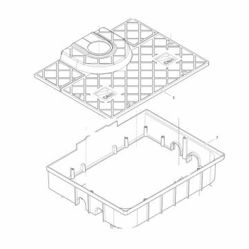 Cassa di fondazione con coperchio per CAME FROG-J / FROG-JC 119RIA068