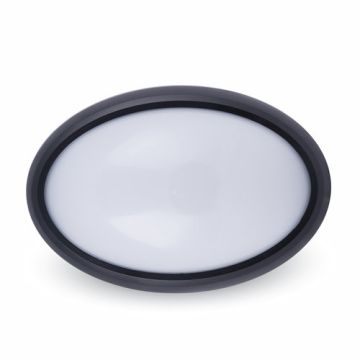 Lampada LED 8W Ovale Nero Esterno IP66 4000K 560LM 120° A