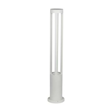 V-TAC VT-820-W lampada da giardino led da terra COB 10W 80cm paletto corpo bianco IP65 luce bianco freddo 6400K - SKU 128325