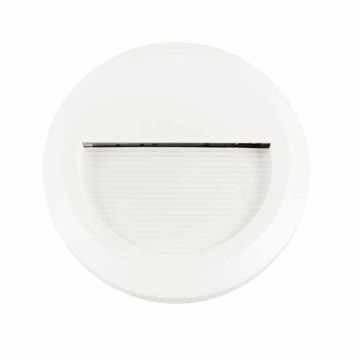 V-TAC VT-1142-W Lampada applique LED 2W parete segnapasso bianco caldo 3000K rotondo bianco IP65 - SKU 1315