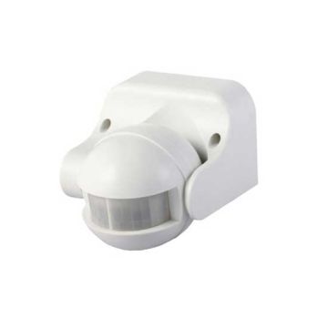 V-TAC VT-8048 Sensore di movimento infrarossi crepuscolare a parete 180° Bianco IP44 con funzione Manual override sku 1354