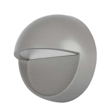 V-TAC VT-1182 Lampada applique LED 3W parete segnapasso tondo grigio IP65 bianco caldo 3000K - SKU 1406