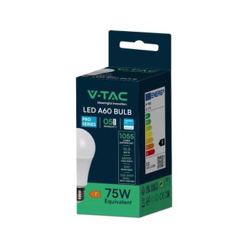 V-TAC PRO VT-211 Lampadina led E27 10.5W chip Samsung SMD A58 bianco freddo 6400K - SKU 21179