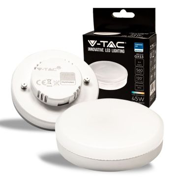 V-TAC PRO VT-207-N Lampadina led chip Samsung SMD 6.4W GX53 120° 560LM bianco freddo 6500K - SKU 21224