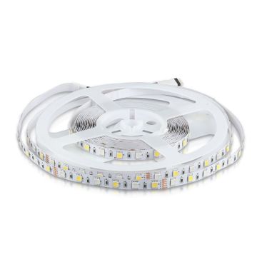 V-TAC VT-5050 Striscia led 12V SMD5050 8w/mt strip 5Mt RGB+W 4000K 60led/m - SKU 212552