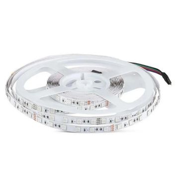 V-TAC VT-5050 Striscia LED 24V SMD5050 10M 7W/M 60LED/M multicolore RGB IP20 - SKU 212592