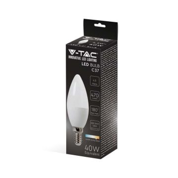 V-Tac VT-1855 Lampadina LED 4,5W E14 candela bianco naturale 4000K - SKU 2142581