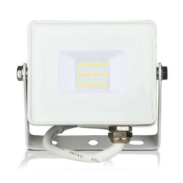 V-TAC PRO VT-10 Faro led 10W slim alluminio bianco chip Samsung SMD bianco caldo 3000K - SKU 21427