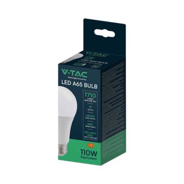 V-TAC VT-2017 Lampadina LED E27 goccia A65 17W lampada luce fredda 6500K - SKU 214458