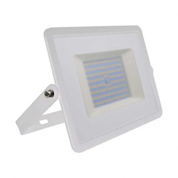 V-TAC VT-40101 Faro led smd 100W proiettore corpo bianco - luce bianco naturale 4000K E-Series ultra slim IP65 - sku 215968