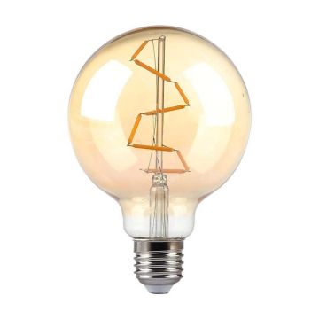 V-TAC VT-2024 Lampadina globo led lampada filamento vintage ambrato 4W E27 G95 luce calda 2200k sku 217146