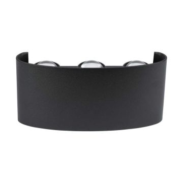 V-TAC VT-846 Lampada LED da parete 6W doppio fascio luminoso applique da muro in alluminio nero luce 3000K IP65 - SKU 218615