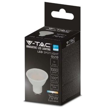 V-TAC PRO VT-271 Lampadina spot led chip samsung SMD 10W GU10 bianco naturale 4000K - SKU 21879