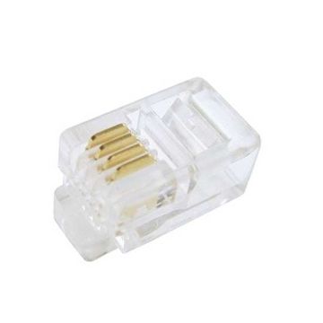 Spina modulare PLUG 4/4 RJ10 cat.3 con contatti dorati Fanton 22280