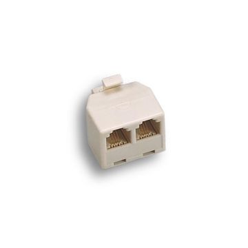 Adattatore telefonico modulare da spina plug 6/4c a 2 prese plug 6/4c Fanton 22350