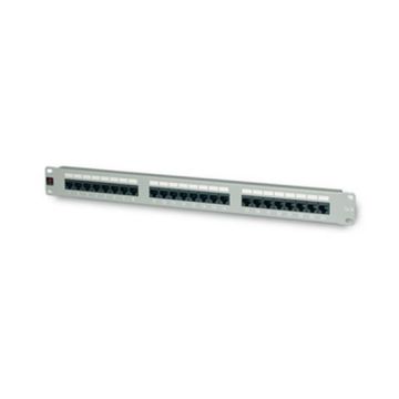 Pannelli di permutazione patch panel 24 Porte UTP CAT5E  1U colore grigio per armadio rack 19" Fanton 23422