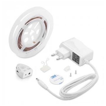 Kit Striscia LED 2.8W 260LM 1.2M Bedlight V-TAC Illuminazione Bordo letto con sensore movimento PIR Dimmable VT-8067 – SKU 2548 Bianco caldo 3000K