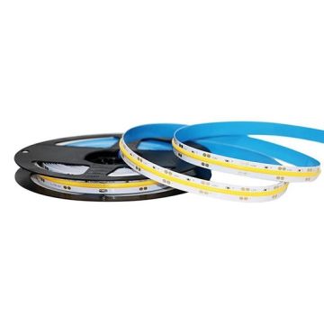 V-TAC VT-512 Striscia LED 24V COB 5M monocolore bianco caldo 3000K CRI>90 IP20 - SKU 2649