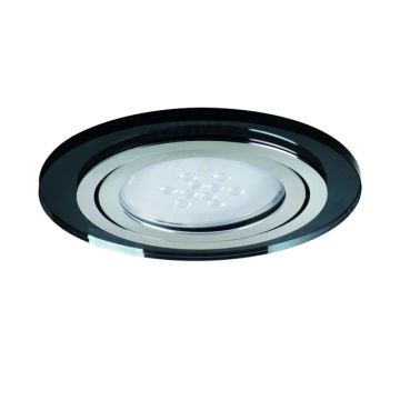 Portafaretto orientabile incasso Rotondo AR-111- GU10/G53 Vetro Kanlux MORTA AR/ES O-B Cod.27961 - Nero