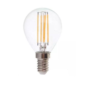 V-TAC VT-2466 Lampadina led bulb filamento 6W E14 P45 bianco caldo 2700K - SKU 2845