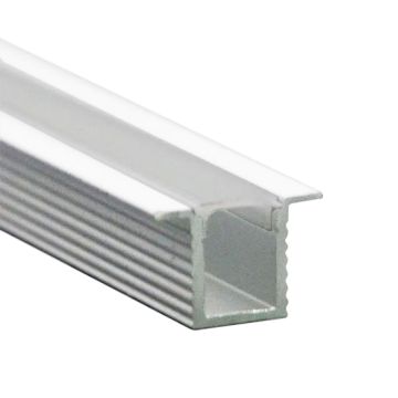 V-TAC VT-8137 Profilo in alluminio da 2M colore argento incasso milky cover per striscia LED - sku 2904