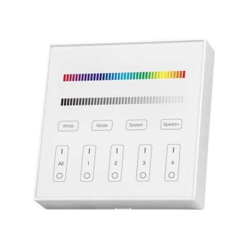 V-TAC VT-2437 pannello di controllo strisce a led RGB+W smart dimmer wireless da parete touch wifi per controllo strip led SKU 2917