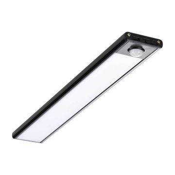 V-TAC lampada led barra per armadio ricaricabile USB 2w con sensore porta luce mobili colore nero 4000k sku 2963