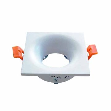 V-TAC VT-876 Portafaretto led da incasso quadrato bianco alluminio per lampade GU10-GU5.3 - SKU 3170