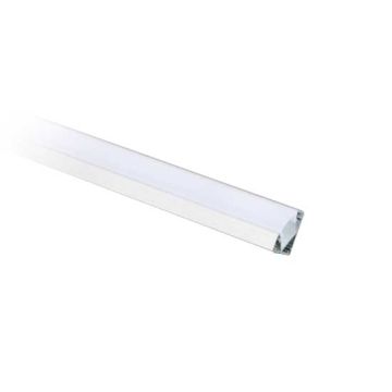 V-TAC VT-8114 Profilo in alluminio angolare da 2M milky cover per striscia LED - sku 3356