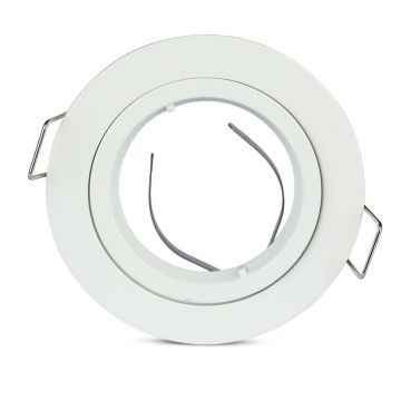 V-TAC VT-774 Portafaretto incasso led alluminio rotondo colore bianco per lampadina GU10-GU5.3 sku 3642