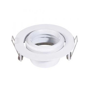 V-TAC VT-700 portafaretto orientabile zoom fitting incasso rotondo bianco per lampade gu10-gu5.3 - SKU 3689