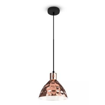 V-TAC VT-8300 Lampadario portalampada 1MT E27 moderno in metallo cromato a specchio oro rosa Ф300mm - sku 3710