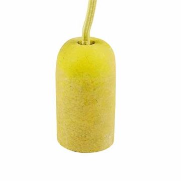 V-TAC VT-7668 Lampadario pendente 1MT E27 in calcestruzzo Ф50mm IP20 giallo - SKU 3745