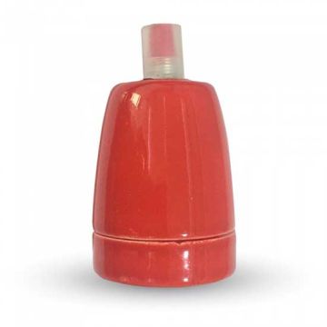 V-TAC VT-799 Portalampada in porcellana Ф47mm per lampadine E27 IP20 rosso - SKU 3799