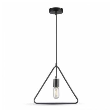 Lampadario Portalampada triangolare V-TAC 1MT E27 Ф320mm VT-7321 - SKU 3838 Metallo Nero