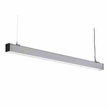 V-TAC PRO VT-7-43-S Plafoniera led linear light a sospensione samsung chip smd 40W 3510LM 120° 4000K alluminio silver raccordabile - sku 21384