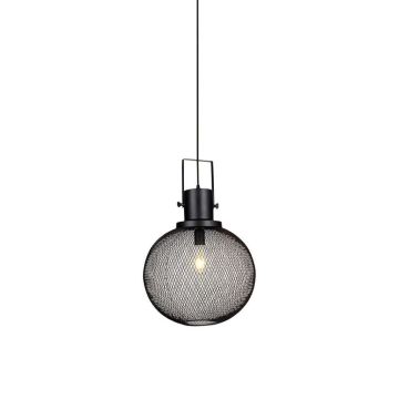 V-TAC VT-7301 Lampadario portalampada led a sfera rete metallica E27 moderno colore nero Ф290mm - sku 3859