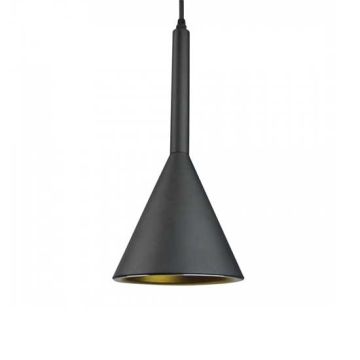 Lampadario Portalampada 1MT E27 Elegant Stylish Ф160mm sku 3869 Alluminio verniciato Nero