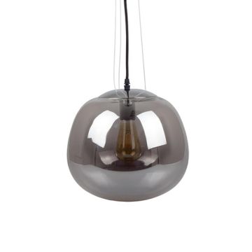 V-TAC VT-7292 Lampadario portalampada 1MT E27 moderno in vetro grigio opaco forma sferica Ф300mm - sku 3887