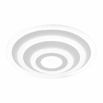 V-TAC VT-85-3D lampadario led 85W triplo anello in metallo a soffitto bianco bordi illuminati 3000K triac dimmable - SKU 3910