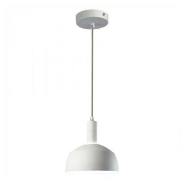 Lampadario led pendente moderno 1MT E14 plastica  + alluminio Ø180mm VT-7100 - SKU 3920 BIANCO