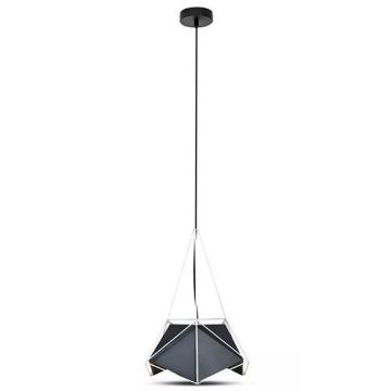 V-TAC VT-7401 Lampadario a sospensione con portalampada E27 in metallo forma prisma colore nero - sku 3944