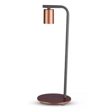 V-TAC VT-7412 Lampada da tavolo in metallo colore bronzo con portalampada per lampadine 1xE27 IP20 - sku 40331