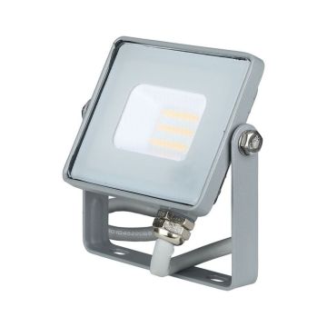 V-TAC PRO VT-10 Faro led 10W slim alluminio GRIGIO chip samsung smd bianco caldo 3000K - SKU 430