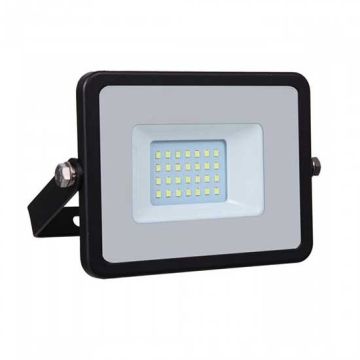 V-TAC PRO VT-20 Faro led 20W slim alluminio nero chip Samsung SMD bianco caldo 3000K - SKU 439