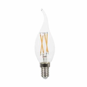 V-Tac VT-1997 Lampadina LED candela fiamma Cross Filament 4W E14 Alta luminosità - 44291 Bianco naturale 4000K