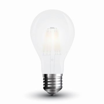 V-Tac VT-1934 Lampadina E27 A60 filamento in vetro smerigliato satinato 4W bianco freddo 6400K sku 4488